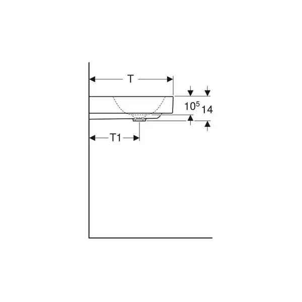 Раковина Geberit One 50 х 41 см 505.021.01.6 Раковина Geberit One 50 х 41 см 505.021.01.6