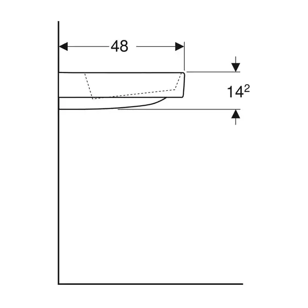 Раковина Geberit One 105 х 48 см 505.045.00.1 Раковина Geberit One 105 х 48 см 505.045.00.1