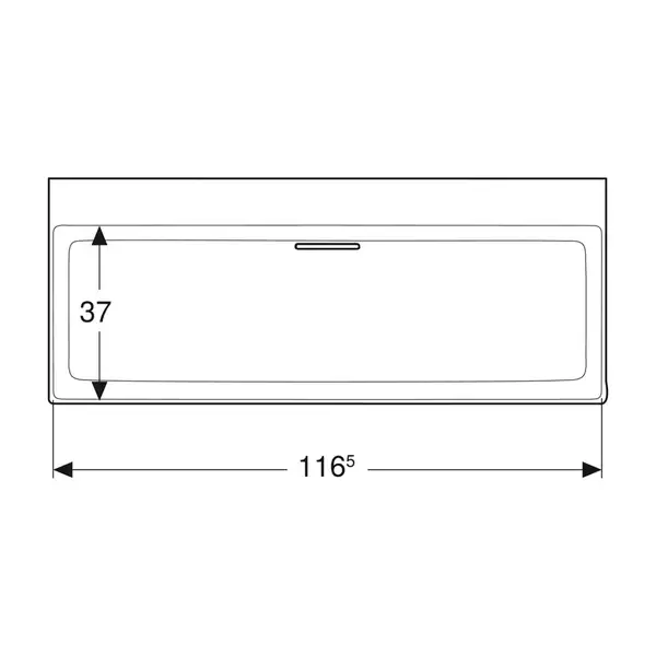 Раковина Geberit One 120 х 48 см 505.047.00.1 Раковина Geberit One 120 х 48 см 505.047.00.1