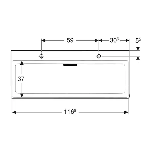 Geberit One Раковина 120х48 см, біла глянцева (505.049.00.1) Geberit One Раковина 120х48 см, біла глянцева (505.049.00.1)