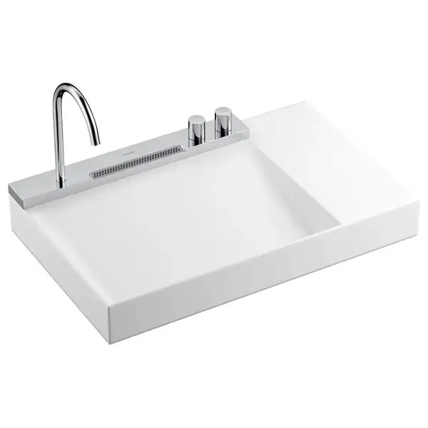Раковина Hansgrohe Avalegra AquaUnit 78 х 47,5 х 10 см, без переливу, з функцією QuickClean+, із змішувачем, Chrome 22473000 Раковина Hansgrohe Avalegra AquaUnit 78 х 47,5 х 10 см, без переливу, з функцією QuickClean+, із змішувачем, Chrome 22473000