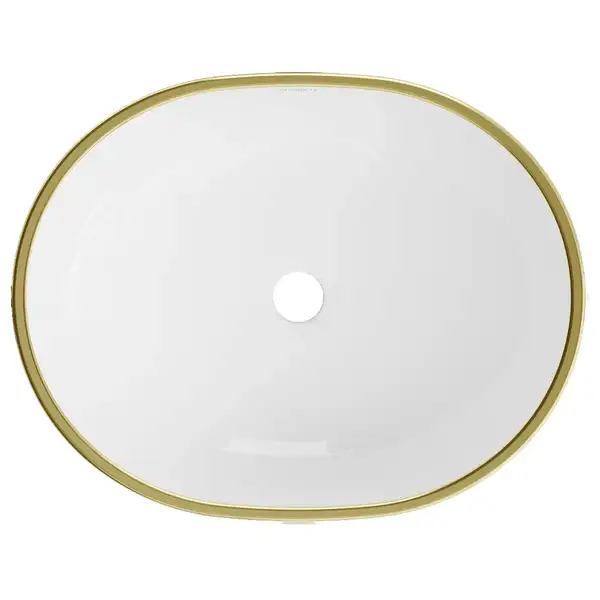 Умывальник (раковина) MEXEN VIKI WHITE DIAMOND GOLD накладной (MEX-21054809)