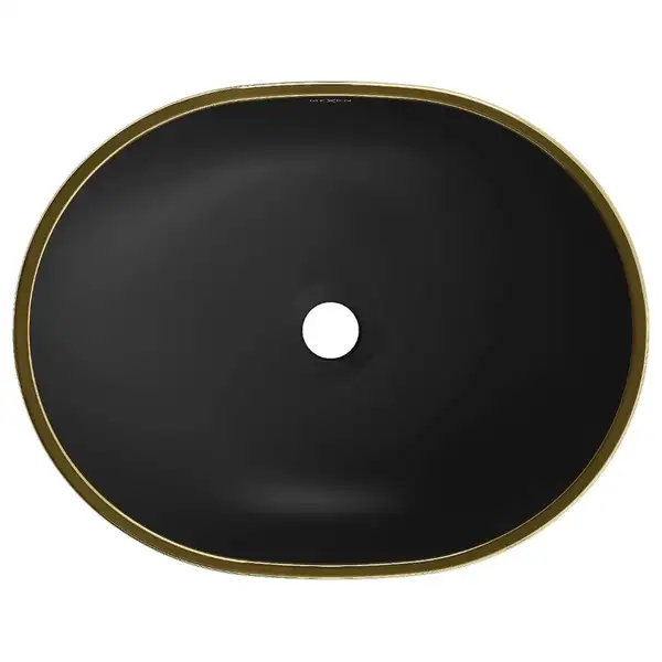 Умывальник (раковина) MEXEN VIKI BLACK DIAMOND GOLD накладной (MEX-21054879)