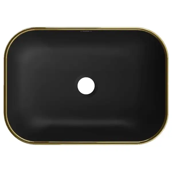 Умывальник (раковина) MEXEN RITA BLACK DIAMOND GOLD накладной (MEX-21084579)