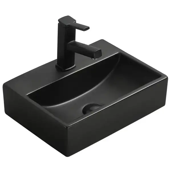 Умывальник (раковина) MEXEN MINI 40 BLACK MATТ накладной подвесной (MEX-21094085)