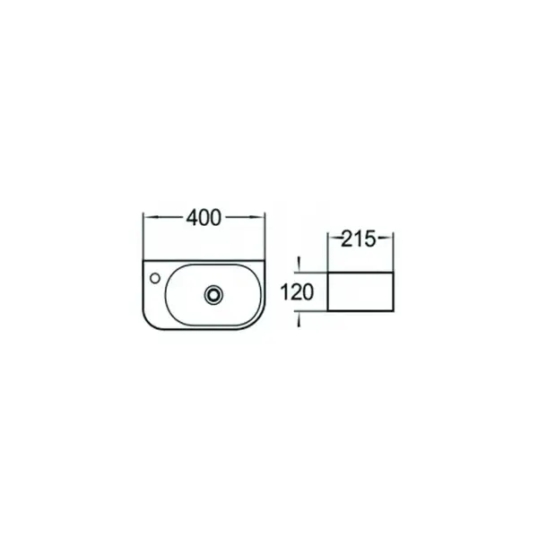 Mexen VIERA 40 Умивальник, правий, білий (MEX-21274000R)