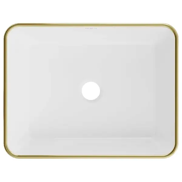 Умывальник (раковина) MEXEN CATIA WHITE DIAMOND GOLD накладной (MEX-21314809)