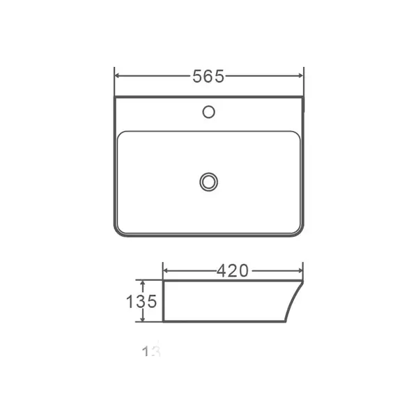 MIXXUS PREMIUM Bevel-0202 Умивальник накладний, білий (MP6481) MIXXUS PREMIUM Bevel-0202 Умивальник накладний, білий (MP6481)