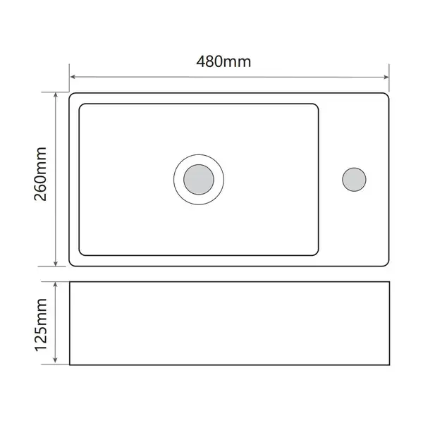 Mixxus Premium QUADRO-0207 Раковина накладна, біла (MP6503)