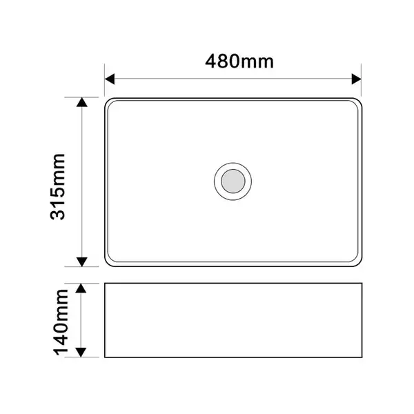 MIXXUS PREMIUM QUADRO-0208 MARBLE Раковина накладная (MP6518)