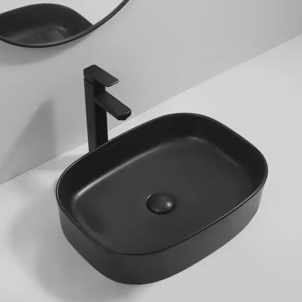 MIXXUS PREMIUM BEVEL-0103 Раковина накладна, чорна (MP6520)