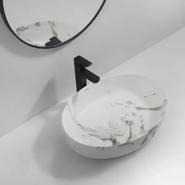 MIXXUS PREMIUM ELLIPSE-0104 Раковина накладна, мармур (MP6554)