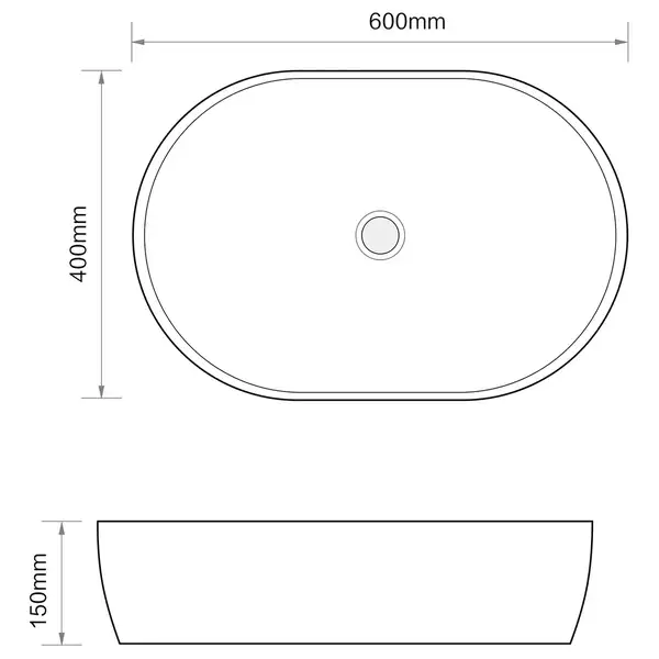 MIXXUS PREMIUM ELLIPSE-0105 Раковина накладна, біла (MP6563)