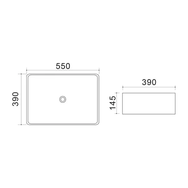 Mixxus Premium QUADRO-0108 Раковина накладна, сіра (MP6652) Mixxus Premium QUADRO-0108 Раковина накладна, сіра (MP6652)