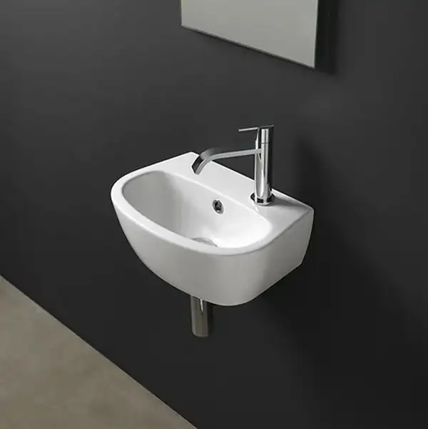 Nic-Design Умивальник підвісний Nic Design Milk Mini 40x28x15.5h з переливом, без отвору під змішувач, білий (001311001) Nic-Design Умивальник підвісний Nic Design Milk Mini 40x28x15.5h з переливом, без отвору під змішувач, білий (001311001)