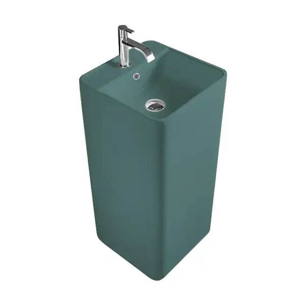 Nic-Design Умивальник окремо стоячий Nic Design Semplice 40х40х85 см з отвором під змішувач, злив у стіну, Amazzonia глянець (001371077) Nic-Design Умивальник окремо стоячий Nic Design Semplice 40х40х85 см з отвором під змішувач, злив у стіну, Amazzonia глянець (001371077)