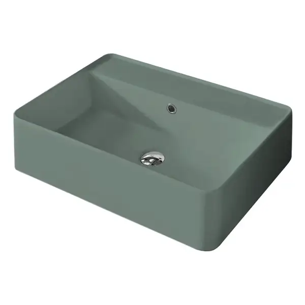 Nic-Design Умивальник на стільницю з переливом Nic Design Semplice 60х45х16 см, Salvia матовий N/F (001384067 NF) Nic-Design Умивальник на стільницю з переливом Nic Design Semplice 60х45х16 см, Salvia матовий N/F (001384067 NF)