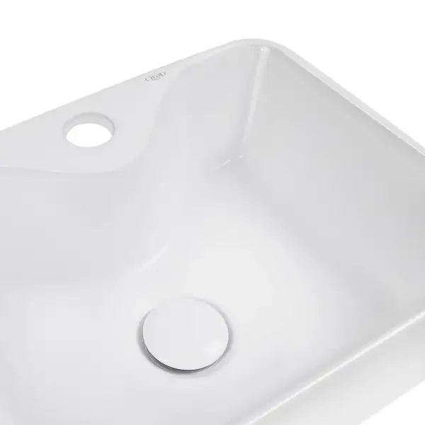 Раковина-чаша Qtap Crow 400х300х140 White с донным клапаном QT05117040JW
