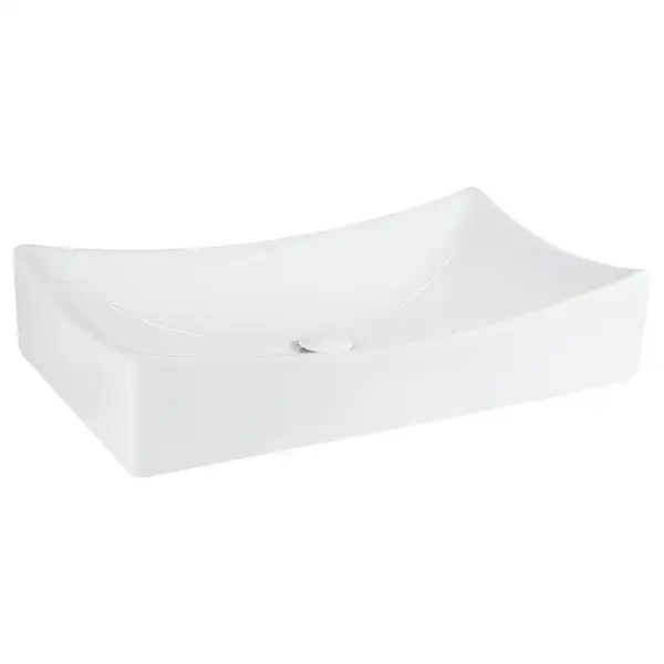 Раковина-чаша Qtap Crow 655х380х140 White с донным клапаном QT05117065HW