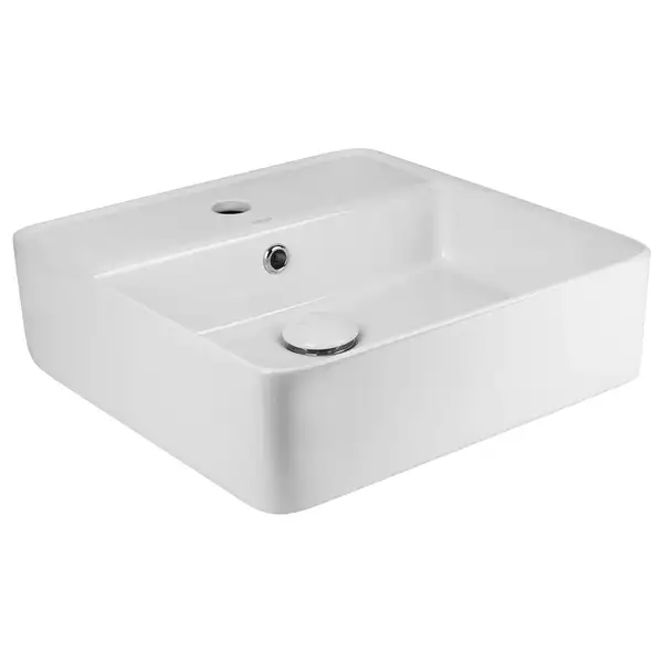 Раковина-чаша Qtap Crow 420х420х145 White с донным клапаном QT0511A054TW