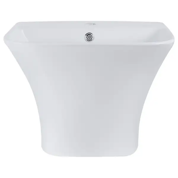 Раковина подвесная моноблок Qtap Crow 500х400х385 White с донным клапаном QT0511G815W