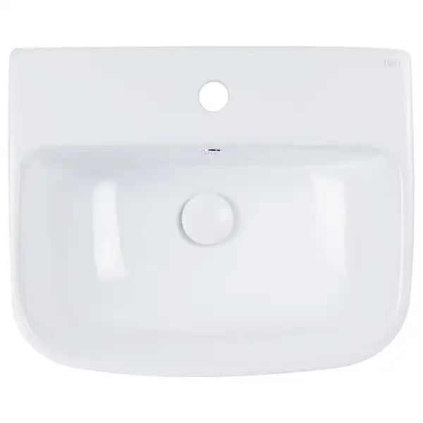 Раковина подвесная моноблок Qtap Crow 500х400х385 White с донным клапаном QT0511G815W
