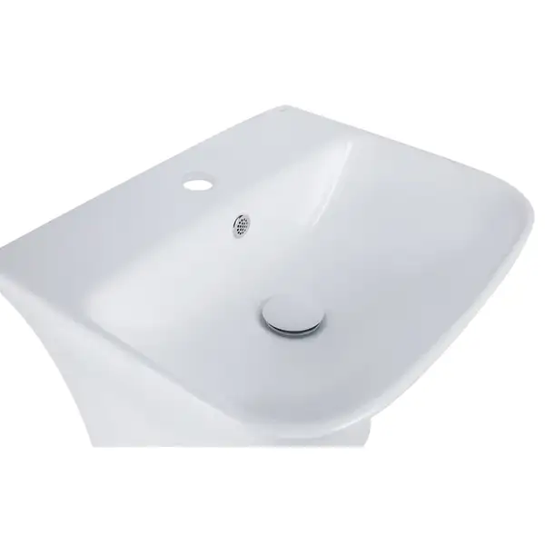 Раковина подвесная моноблок Qtap Crow 500х400х385 White с донным клапаном QT0511G815W