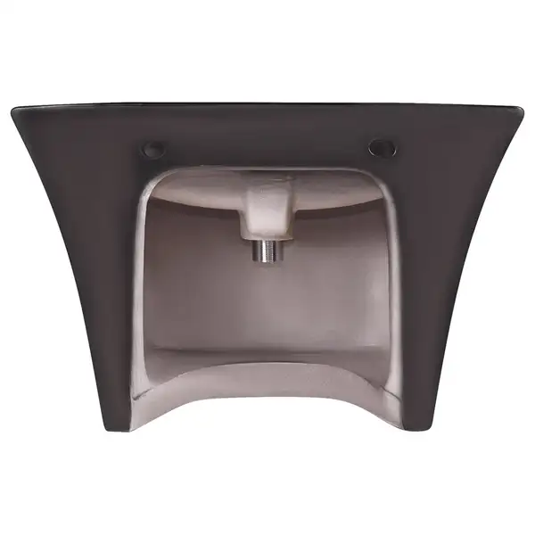 Раковина подвесная моноблок Qtap Crow 600х430х385 Matt black с донным клапаном QT0511G835MB