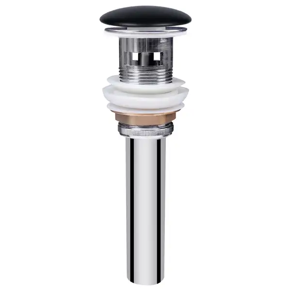 Раковина подвесная моноблок Qtap Crow 600х430х385 Matt black с донным клапаном QT0511G835MB