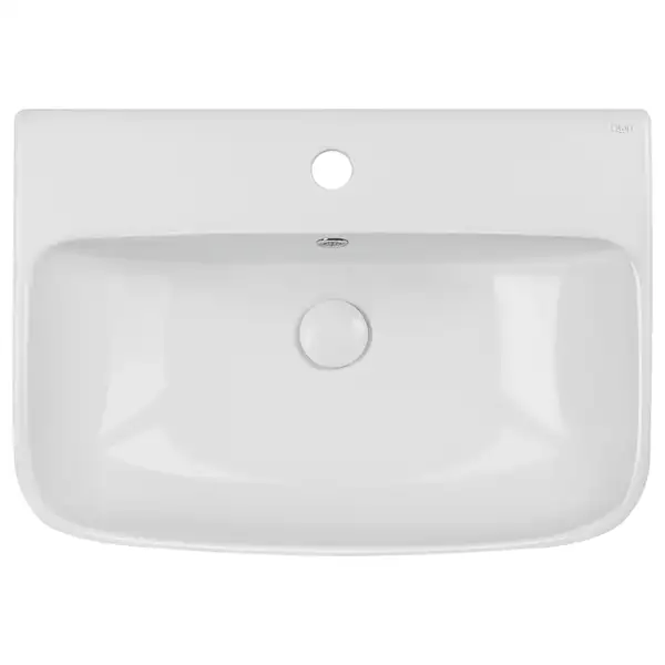 Раковина подвесная моноблок Qtap Crow 600х430х385 White с донным клапаном QT0511G835W