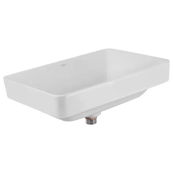 Раковина Qtap Crow 500x350x180 White с донным клапаном QT0511L582W