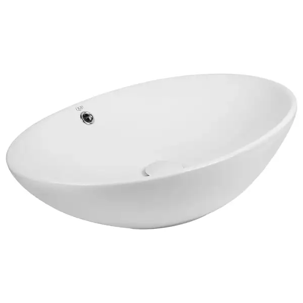 Раковина Qtap Dove 625х415х150 White с донным клапаном QT06113077W