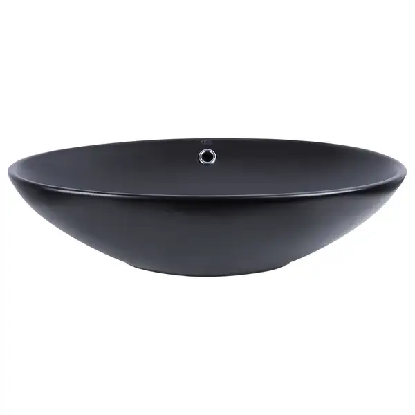 Раковина Qtap Dove 625х415х150 Matt black QT063077MBMB