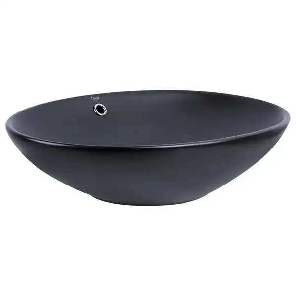 Раковина Qtap Dove 625х415х150 Matt black QT063077MBMB