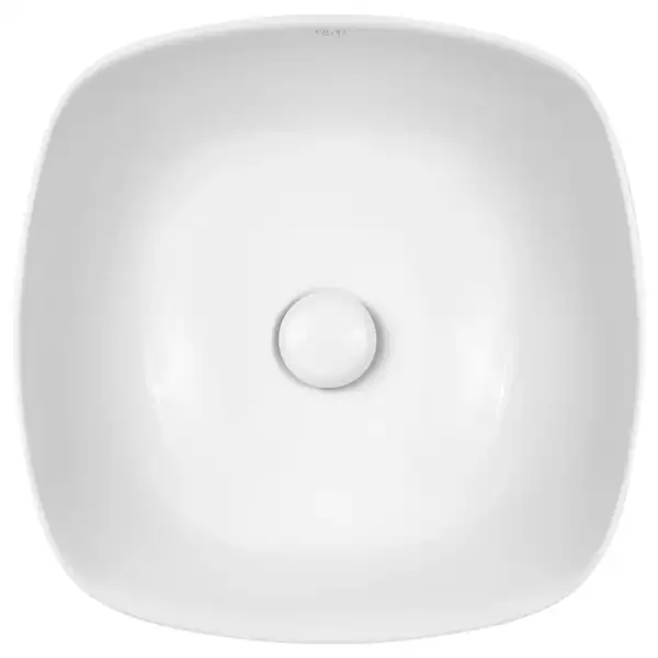 Раковина-чаша Qtap Kolibri 400х400х140 White с донным клапаном QT10117040TW
