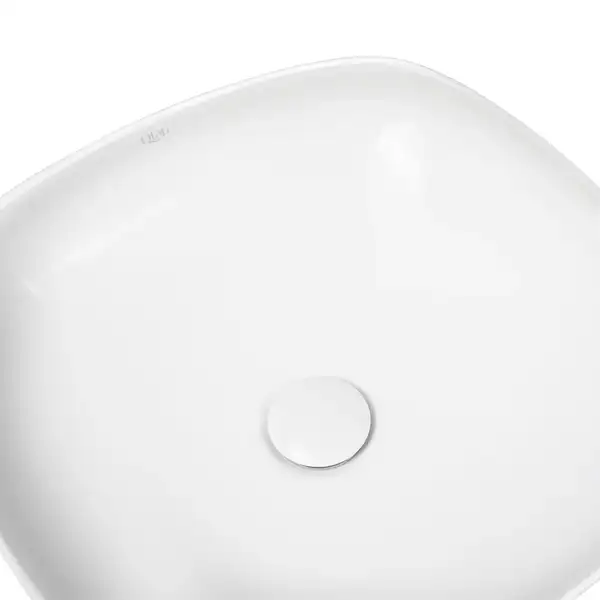 Раковина-чаша Qtap Kolibri 400х400х140 White с донным клапаном QT10117040TW