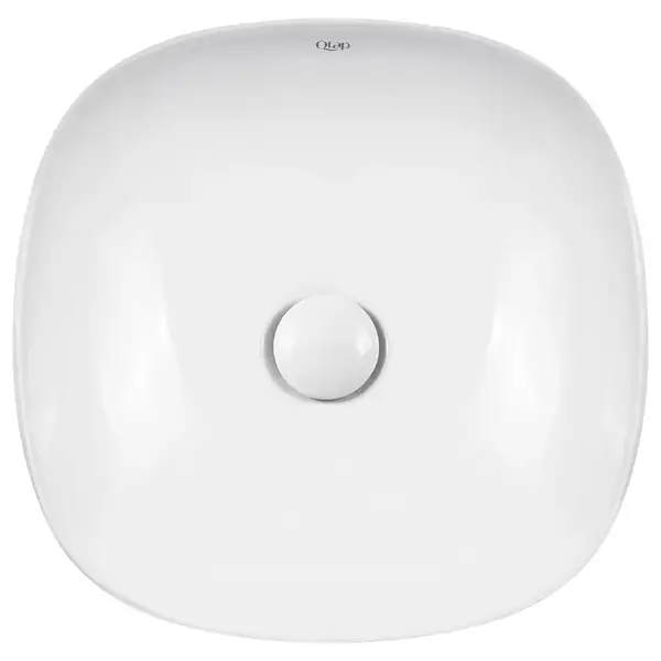 Раковина-чаша Qtap Kolibri 370х370х120 White с донным клапаном QT10118037FW