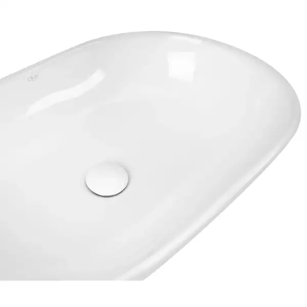 Раковина Qtap Leo 585х380х180 White с донным клапаном QT1111A028W