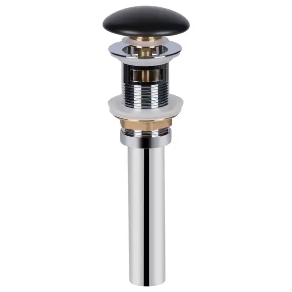 Раковина Qtap Nando LT 600х420х120 Matt black с донным клапаном QT12112173MBMB
