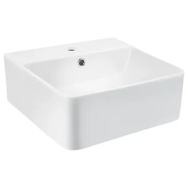 Раковина Qtap Nando B 400х420х155 White с донным клапаном QT12117040BW
