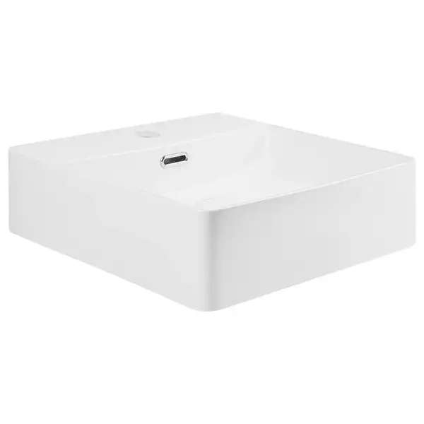 Раковина Qtap Nando C 405х405х125 White с донным клапаном QT12117040CW