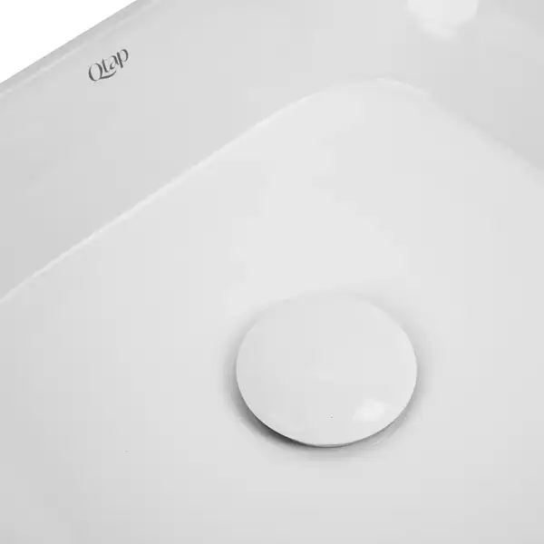 Раковина-чаша Qtap Scorpio 350х390х120 White с донным клапаном QT14112241W