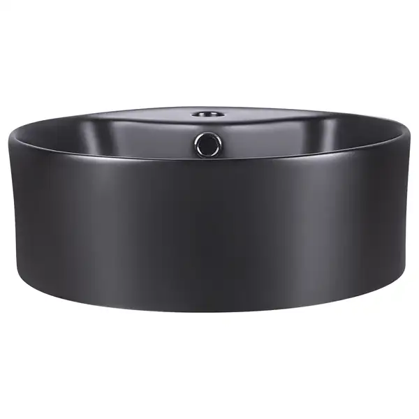 Раковина Qtap Scorpio 400x400x140 Matt black с донным клапаном QT14113018BMBMB