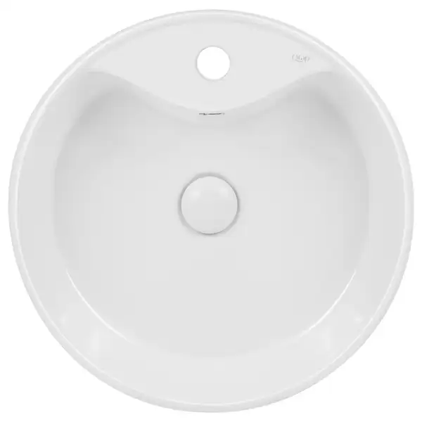 Раковина-чаша Qtap Scorpio 460х460х155 White с донным клапаном QT14117046LW