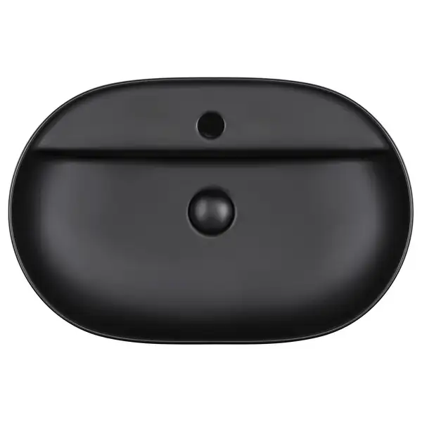 Раковина-чаша Qtap Scorpio 610x400x120 Matt black с донным клапаном QT142203MBMB
