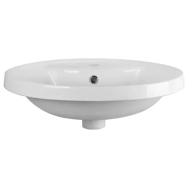 Раковина Qtap Stork 546х406х180 White с донным клапаном QT1511L737W