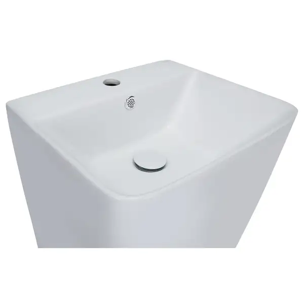 Раковина напольная моноблок Qtap Tern 440х380х830mm White с донным клапаном QT1711G302W