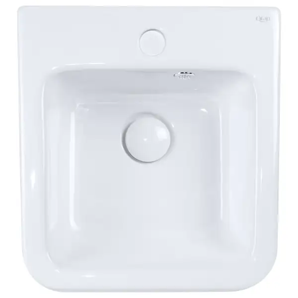 Раковина подвесная моноблок Qtap Tern 370х410х400 White с донным клапаном QT1711G808W