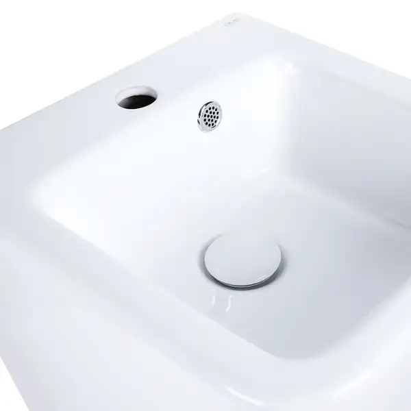 Раковина подвесная моноблок Qtap Tern 370х410х400 White с донным клапаном QT1711G808W