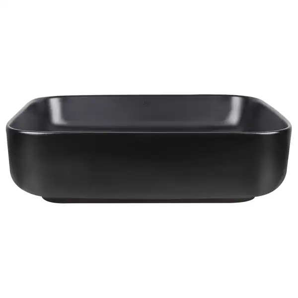 Раковина-чаша Qtap Tern 500x390x140 Matt black с донным клапаном QT172195MBMB